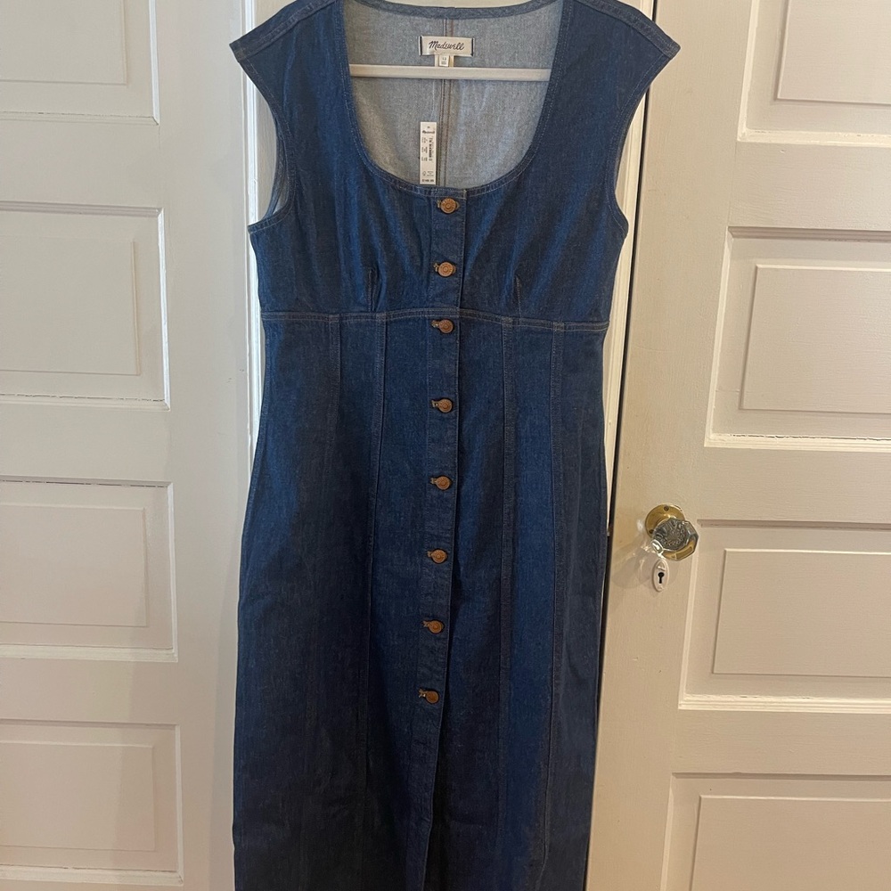 Denim Button-Down Dress